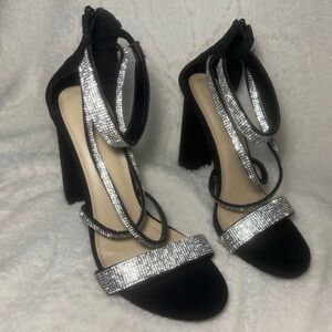 Black & Silver Heels